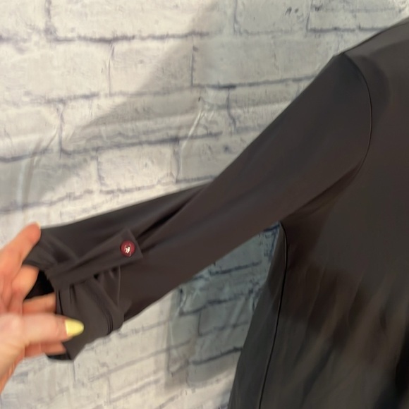 Clara Sun Woo Top High-Low Hem Faux Button Front 3/4 Roll-up Sleeves Size Large - Picture 3 of 8